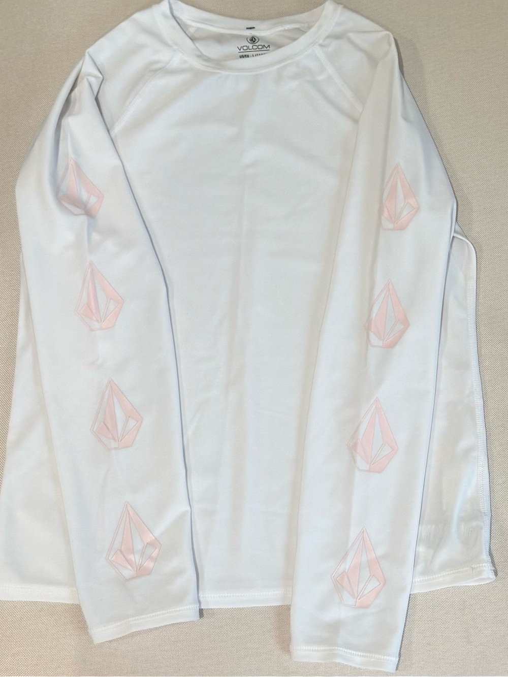Volcom White Long-Sleeved Swim Shirt (Ships from Alaska)